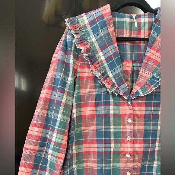 NWT Free People Molly Ruffle Top, Size XS - Picture 4 of 10